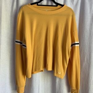 yellow cropped long sleeve